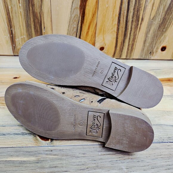 COOLWAY Nelia Tan Suede Leather Laser Cut Booties - Picture 6 of 6